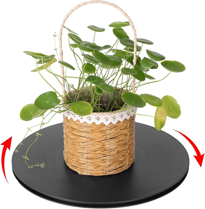 ZZRANYE 14 Inch Heavy Duty Rotating Swivel Stand - 360 Degree Rotating Lazy Susan Base with Steel Ball Bearings for Model Base/Rotating Plants/Crafts Stand Monitor/TV/Monitors/Potted Plants - Image 4