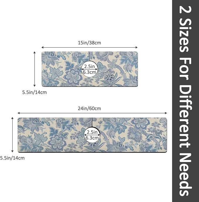 24" X 5.5" Kitchen Sink Splash Guard Faucet Mat Flora Super Absorbent Fast Drying Faucet Guard & Draining Mat Sink Splash Guard Behind Faucet for Kitchen, Bathroom - Image 2