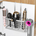 2026 Upgraded 3-in-1 Universal Hair Tool Organizer, L Size, Sliver | Adjustable Height Metal Hair Dryer Holder, Wall Mounted, Over Cabinet Door, Countertop, Bathroom Storage by Sevenblue