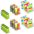 Set of 6 Clear Plastic Storage Bins - The Ultimate Pantry Organizers and Storage Solution for Kitchen, Cabinet, and Refrigerator Organization by Ettori