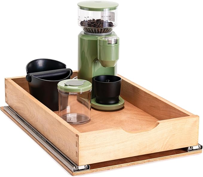 Pull Out Drawers for Kitchen Cabinets, Pull Out Cabinet Organizer, Fully Assembled Wood Cabinet Pull Out Drawer, Fast and Easy DIY Installation, 14”W x 21”D by SITOO