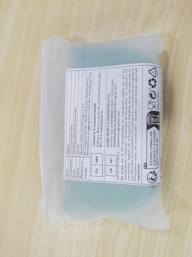 Hanging Silicone Sponge Holder for Kitchen Sink, Green - Image 7