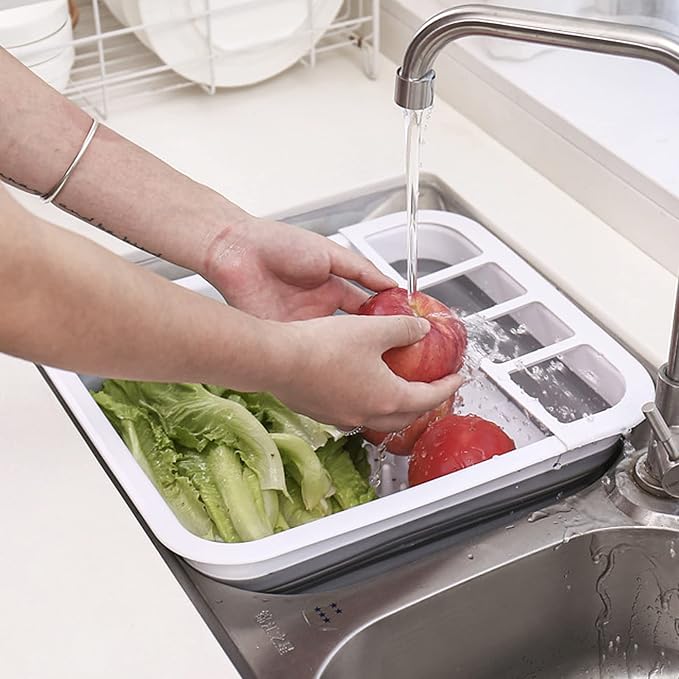 Goderewild Collapsible Dish Drying Rack with Rotating Drain & Plug,Space-Saving Dish Drainers for Kitchen Counter, Portable Dish Rack Over Sink Drying Dinnerware,Travel Trailer RV Camping Essentials - Image 4