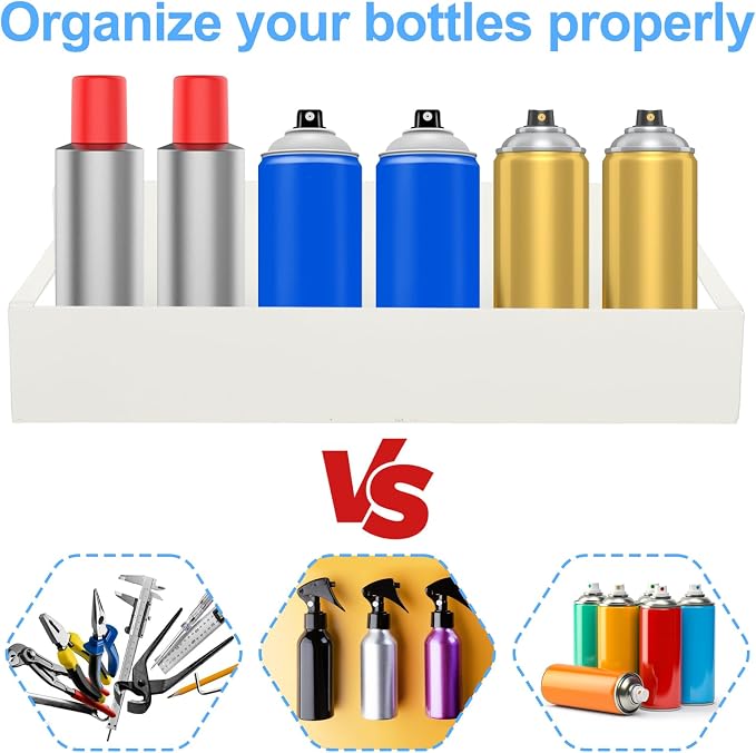 2 Pcs Magnetic Aerosol Spray Can Holder, Magnet Toolbox Bottle Holder, Wall Mounted Spray Bottle Rack, Mechanic Paint Can Organizer, Tool Box Storage Rack for Garage Home Workspace - Image 4