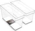 BINO | Plastic Storage Bins, Medium - Deep | THE HANDLER COLLECTION | Multipurpose Organizer Bins | Kitchen Pantry Organizers and Storage | Clear Containers for Organizing Home | Freezer Organizer by BINO