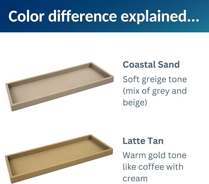 Silicone Countertop & Vanity Tray – 11.7” Bathroom Counter Tray | Bathroom Tray, Bathroom Tray Countertop, Tray for Bathroom Counter, Silicone Kitchen Tray for Counter & Countertop Organizer - Image 5