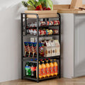 Soda Can Organizer for Pantry,5-Tier Drink Storage Shelf,Black | Kitchen Soda Can Organizer and Storage, Multifunctional Snack Organizer Rack, Standing Can Rack for Pantry/Kitchen by Kadolina