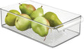 iDesign Stackable Fridge Storage Bin, Clear | Front Handle, Made in USA by iDesign