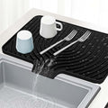 GUUKIN Dish Drying Mat, 17.7" x 11.8 " Drying Matt Kitchen Counter,Non-Slip Drying Pad, Easy Clean Pad for Countertop Protection, Multi-Functional Use (Black) by GUUKIN