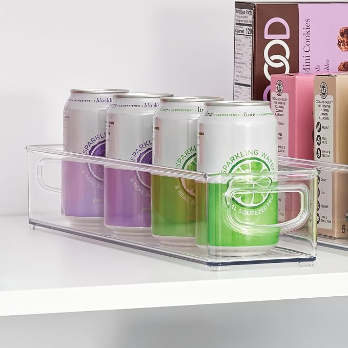 iDesign Slim Clear Plastic Storage Bin Organizer, Extra Long Narrow | Stackable, For Kitchen and Pantry - Image 3
