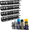 4 Pack Five Cans Wall-Mounted Steel Aerosol Spray Can Holder, Black | Steel Wall Mount Storage Organizer, For Garage and Workspace by Gijok