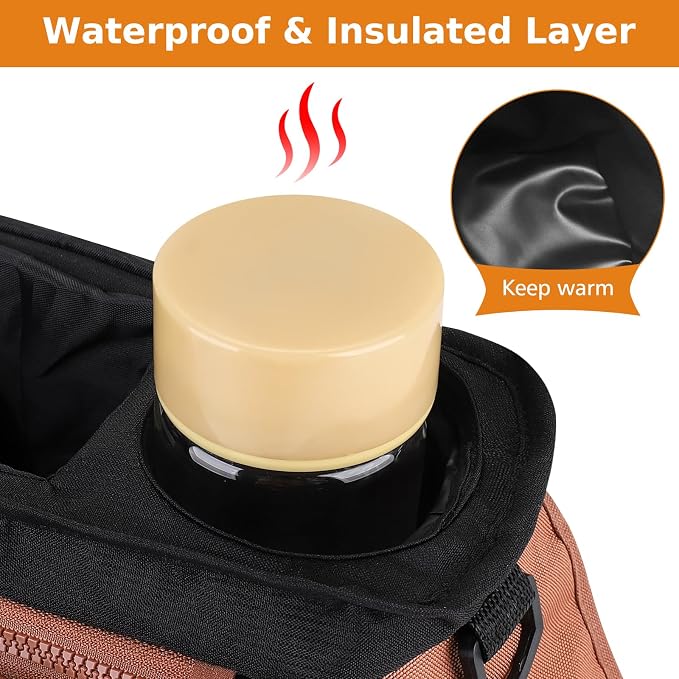 Accmor Universal Stroller Organizer with Insulated Cup Holder Detachable Phone Bag and Shoulder Strap,Stroller Bag Caddy Organizer for Uppababy, Baby Jogger, Britax Strollers - Image 8