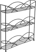 Spectrum 3 Tier Spice Rack Organizer Black Countertop Wire Shelf Spice Rack for Modern Kitchen Pantry Cabinet, Organize Spices with Three Tier Spice Shelf for Kitchen Storage with Wall Mount Option by Unknown