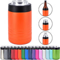 Clear Water Home Goods 4-in-1 12 oz Can Cooler Orange | Double Wall Vacuum Insulated 18/8 Stainless Steel, Fits 12 oz Cans & Bottles and 16 oz Cans, Powder Coated Finish by ClearWaterHomeGoods
