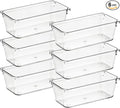 Ravinte 6 Pack Drawer Organizer, 3" x 6" Plastic Storage Bins | Acrylic Tray Design, Non-Slip Pads, For Makeup, Jewelry, Kitchen Utensils, Bathroom, Office Storage by Ravinte