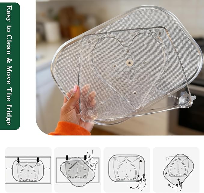 2-Pack Fridge Organizers and Storage,360° Refrigerator Lazy Susan for Fruits/Spices, Pantry Lazy Susan Kitchen Rotating Tray - Image 4