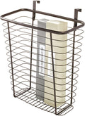 iDesign Steel Over-The-Cabinet Waste Basket or Storage Bin, The Axis Collection, 7.1" x 12.2" x 14.2", Bronze by iDesign