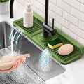 17.7'' Faucet Mat for Kitchen Sink Splash Guard[7° Slope Fast Self-draining][Snap Lock Fit] Folding Kitchen Sink Faucet Mat Splash Guard Kitchen Sink Area Water Splash Guard Behind Faucet Draining Mat by Snoquir
