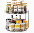 LAMU 2 Tier Lazy Susan Turntable Organizer 10.6'' Rotating Spice Rack Organization for Cabinet, Kitchen, Pantry, Countertop, Bathroom, Vanity, Medicine Cabinet Organizer, Grey by YourHome-OrganizationHelper