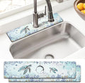 Sink Faucet Absorbing Mat, 2 Pack Drying Mat Around Faucet Sink Splash Guard Behind Faucet Sinkmat For Kitchen Bathroom Island Rv 24 * 5.5 Inch (60 * 14 cm) by BathtubMat