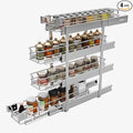 Sikarou 4-Tier 5" W x 21" D Narrow Pull Out Cabinet Organizer, Roll out Spice Rack Holder Shelve, Slide Out Slim Storage Wire Baskets for Storage Organization by SikarouStorageSpecialist