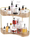 GTI 2 Tier Makeup Organizer, Large Capacity Bathroom Counter Organizer, Perfume Cosmetics Skincare Vanity Organizers, Dresser Countertop Organizer and Storage for Women (Amber) by GTI