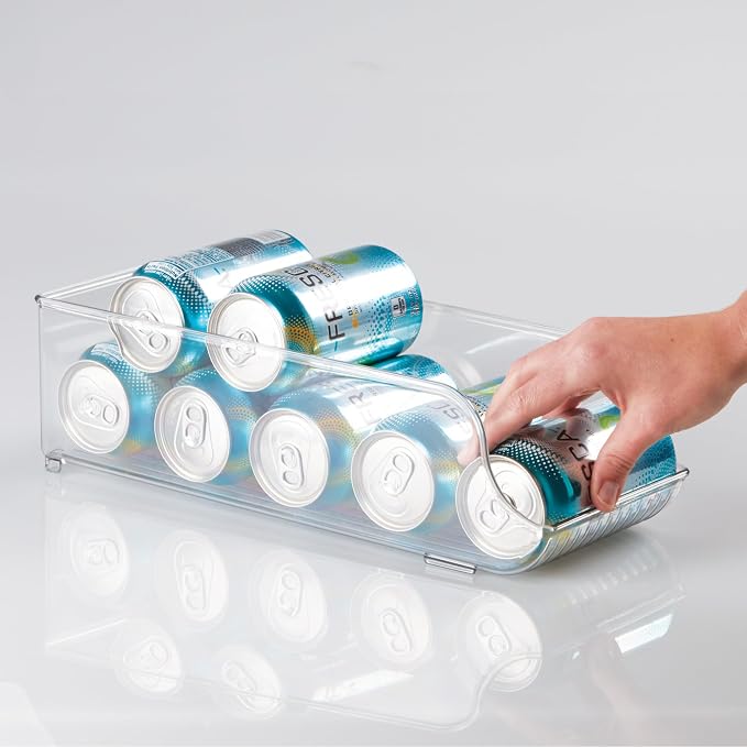 iDesign Soda Can Dispenser for Refrigerator or Pantry, Set of 6, Clear | Made in USA - Image 5