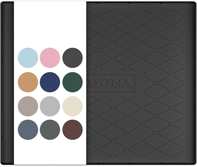 URMONA 25" x 19" Waterproof Silicone Mat in Multiple Sizes & Colors, Under Sink Mat for Kitchen & Bathroom, Pet Food Pad for Dogs & Cats, Kitchen Cabinet Liner, Multi-Purpose for Storage(Black) by URMONA