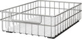 Pull out Cabinet Organizer, Stainless Steel 1-Pack (9.8"W x 16.5"D) Full-Extension Slide out Drawer, Adhesive Roll out Can Spice Storage Basket Shelf Rack for Pantry, Kitchen, Bathroom, Home Closet by Kitstorack