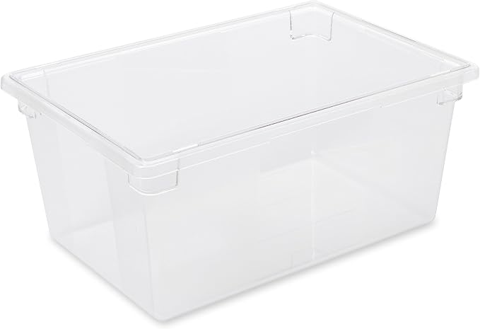 Rubbermaid Commercial Products Polycarbonate Food Storage Box/Tote, 16.5 Gallon, Clear, for Restaurant/Kitchen/Cafeteria by RubbermaidCommercialProducts