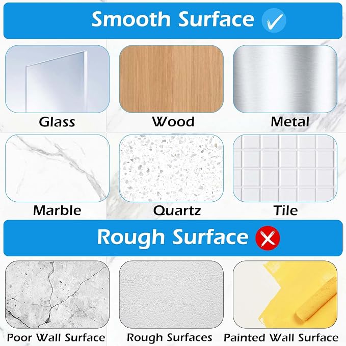 10 Pack Shower Caddy Adhesive Replacement, Shower Adhesive Strips, Strong Adhesive Hooks, Waterproof Sticker, No Drilling, for Bathroom Shelf and Kitchen Racks - Image 6