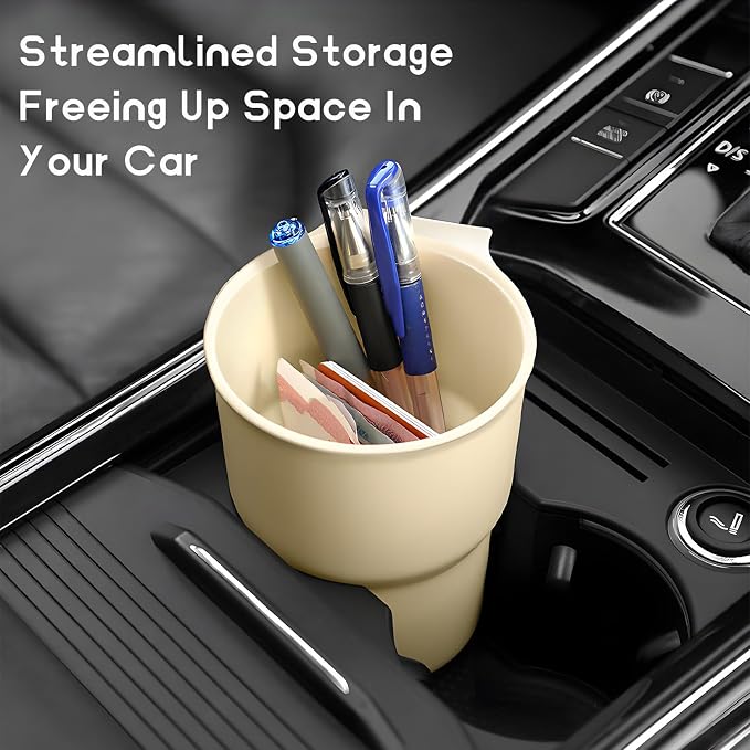Car Cup Holder Hook, Auto Door Window Mount Drink Holder Bottle Organizer with Air Vent Clips, Universal Vehicle Hanging Beverage Holders for Coffee Water Bottles Soda Cans (Brown) - Image 4