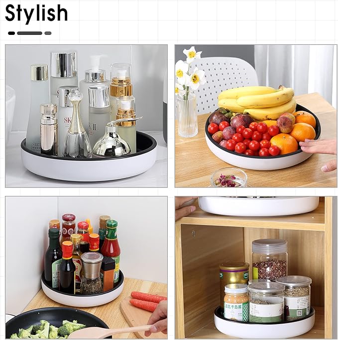 LAMY Lazy Susan for Table Top, 10 Inch Lazy Susan Organizer for Cabinet | Lazy Susan turntable for kitchen, pantry, refrigerator & bathroom.Smooth 360 degree rotation for easy access and organization - Image 5