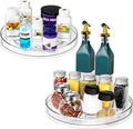 Puricon 2 Pack Lazy Susan Clear Organizer for Cabinet Pantry Storage, 11.5" | Rotating Tray for Fridge Bathroom Living Room Kitchen Spice Rack Organization, Acrylic Turntable for Cosmetics Perfumes by Puricon
