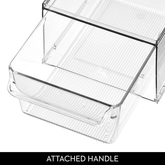 iDesign Linus Collection Stackable Kitchen Storage Drawer, Clear | For Fridge, For Pantry, For Under-Sink, For Cabinet - Image 6