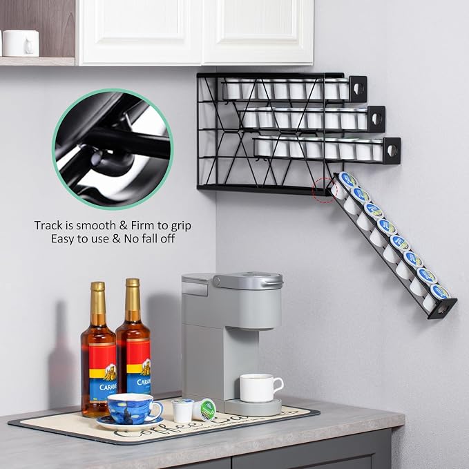 Flagship K Cup Holder for Keurig Pods Coffee Pod Storage 4 Tier K Cup Drawer Organizer for Counter (32 Pods Capacity) - Image 6