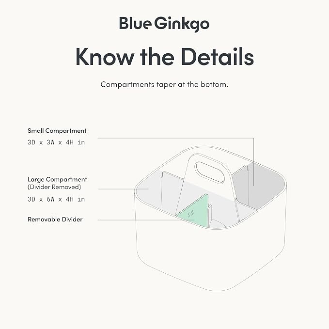 BLUE GINKGO Stackable Organizer Caddy, Square, Pink, Made in Korea | Portable. Adjustable. Home, Office & School Storage. - Image 4