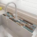 24" X 5.5" Kitchen Sink Splash Guard Faucet Mat Wood Grain Super Absorbent Fast Drying Faucet Guard & Draining Mat Sink Splash Guard Behind Faucet for Kitchen, Bathroom by Unknown