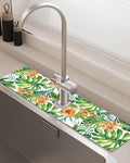Patterned Sink Faucet Mat Kitchen Splash Guard Super Absorbent Drying Mat, Non-Slip Drain Pad for Kitchen Counter or Bathroom-24x5.5in by BnhjsdwTablecloth
