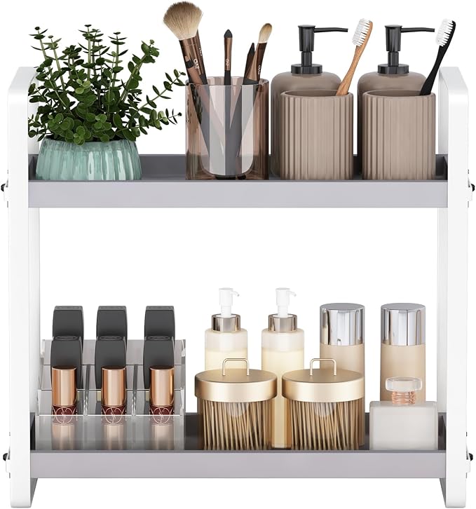HNRLOY Bathroom Counter Organizer, Bathroom Counter Shelf, Makeup Organizer | Bathroom Countertop Organizer, Bathroom Sink Organizer, Perfume Organizer, Vanity Shelf, Bathroom Organization and Storage by Unknown