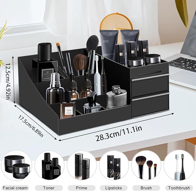 Mens Organizer,Cologne Organizer for Men,Perfumes Organizers | Cologne Stand,Perfume Stand,Organizador de Perfume,Bathroom Countertop Storage Shelf for Bathroom Counter,Easter Gift for Men - Image 2