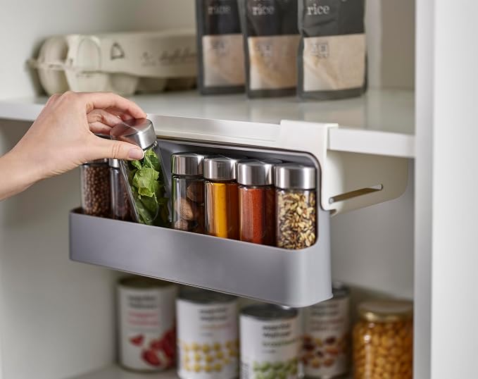 Joseph Joseph Under-Shelf Cabinet Spice Rack Organizer | Space-saving - Image 5