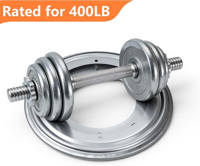 8-Inch Heavy Duty Lazy Susan Bearing, 400LB Capacity Zinc Plated Turntable Hardware, for Smooth Rotation in Kitchen Cabinet, DIY Projects, Serving Tray Base (1-Pc) - Image 4