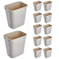 Rubbermaid Commercial Products Receptacle Wastebasket, 3.25-Gallon/13-Quart, Beige, Plastic, Garbage Can for Home/Office, Fits Under Desk/Sink/Cabinet, Pack of 12 by RubbermaidCommercialProducts