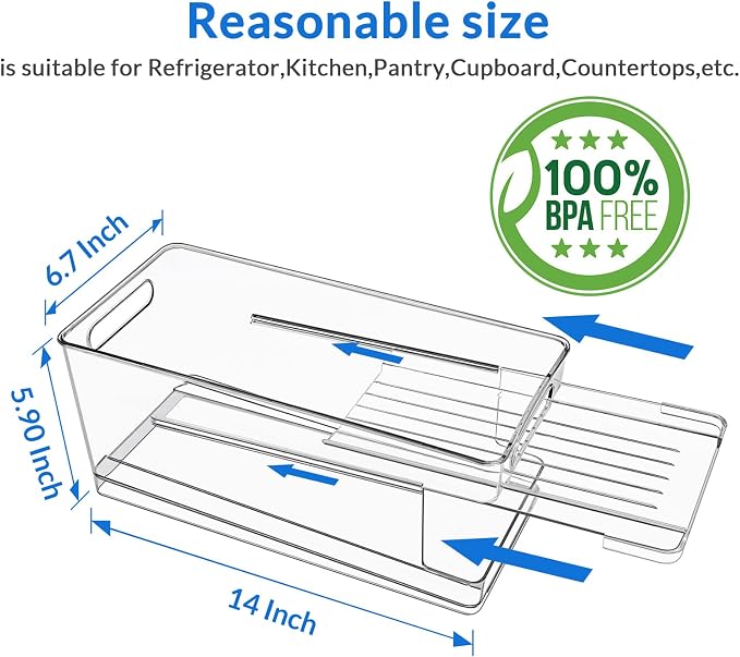 Rolling Soda Can Organizer for Refrigerator Can Dispenser for Beer Soda Seltzer Pop Can Soda Organizer for 10 Standard Size 11.15oz or 12oz Cans Holder Storage Pantry Organization - Image 7