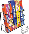 Evelots Kitchen Wrap & Food Bag Organizer Basket, Wall or Cabinet Door Mount, 2-Pack - Black | Keep kitchen wraps and food bags organized with 2 baskets that mount on a wall or cabinet door to save valuable counter space by Evelots