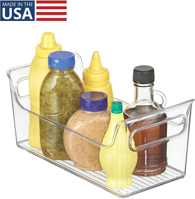 iDesign Plastic Condiment Organizer with Handles, Clear | For Fridge, Made in USA - Image 2