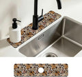 Kitchen Faucet Mat Brown Tropical Palm Leaf Sink Splash Guard Behind Faucet Draining Mat Kitchen Accessories Non-slip Easy to Clean for Bathroom & Kitchen 24"X5.5" by Unknown