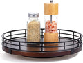 BAMBOO LAND- Lazy Susan Turntable Organizer, 9", Walnut Lazy Susan for Table Top by BAMBOOLAND
