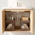 Bamboo Under Sink Organizer Adjustable Height 2 Tier Bathroom Organizer Pull Out Cabinet Storage Kitchen Heave Duty Wood Slide Ou Shelf for Kitchen Bathroom (Black, 2 Packs) (Brown, 2 Pack) by Unknown